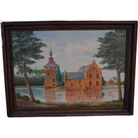 Schilderij Kasteel De Granvelle Te Sint-Joost-Ten-Node