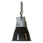 Zwart Emaille Fabriekslamp thumbnail 1