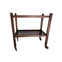 Vintage Trolley Donker Hout, 1960S