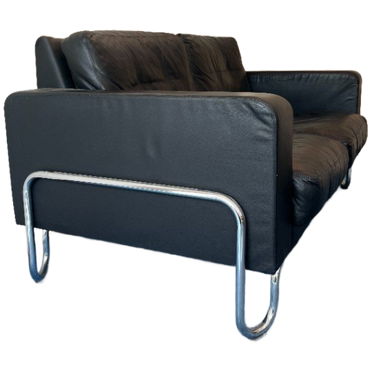 Dutch Originals Gispen Ad2 Bank – Zwart Leder 1