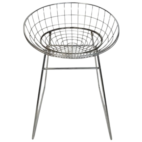 Pastoe - Cees Braakman - Draadstaal - Chroom - Krukje - Km05 - 60's 1