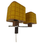 Vintage Wandlampjes. Stoffen Kapjes. Deens Design Lampen. Wandlampjes. thumbnail 1