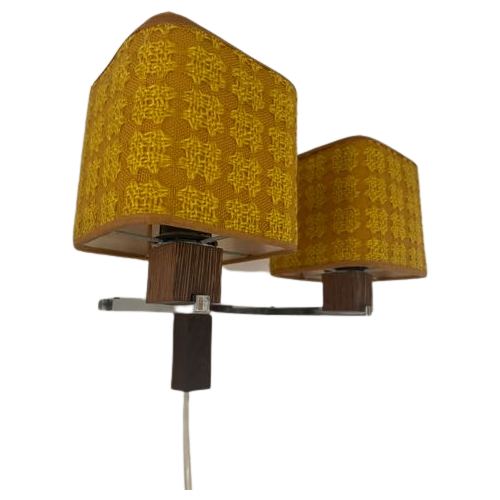 Vintage Wandlampjes. Stoffen Kapjes. Deens Design Lampen. Wandlampjes.