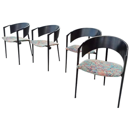 Set Van 4 Postmodern Castelijn Design Eetkamerstoelen