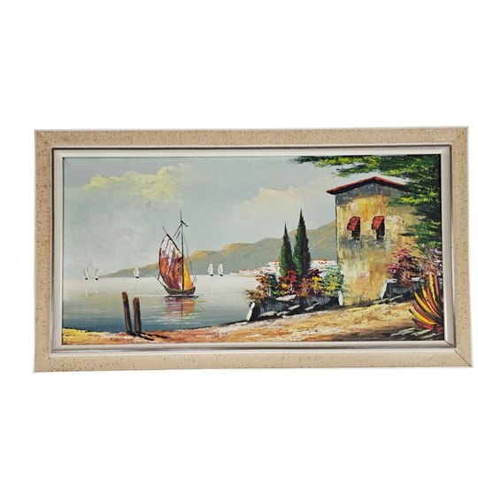 Olieverf Op Doek - Mediterraan - Zuid-europa - 3e Kwart 20e Eeuw 1