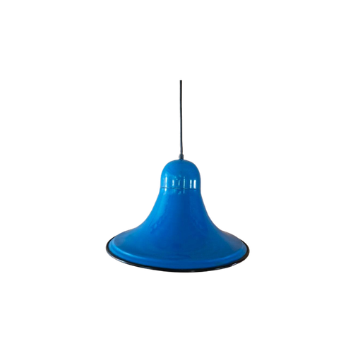 Vintage Trompetvormige Lamp Blauw Retro.