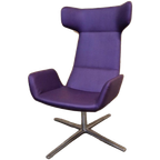 Stijlvolle Strakke Lexi Lounge Paarse Draaifauteuil thumbnail 1