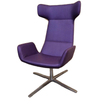 Stijlvolle Strakke Lexi Lounge Paarse Draaifauteuil