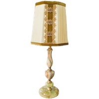 Vintage Marmeren Lampenvoet Met Barok Lampenkap
