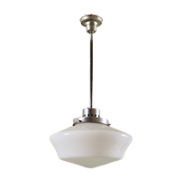 Antieke Art Deco Opaline Hanglamp