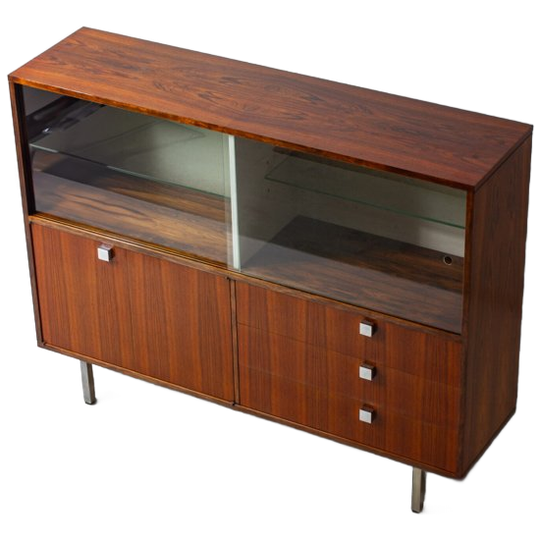 Mid-century Vintage Vitrinekast In Teak Door Alfred Hendrickx, 1960 1