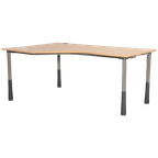 Kinnarps Bureau, Beuken Blad, 180 X 120 Cm, Hoogte Instelbaar Onderstel, Linkerhoek thumbnail 1