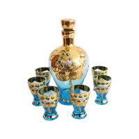 Vintage Egermann Czech Bohemian Liqueur Set, Jaren '60/'70