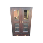 Koloniale Vitrinekast, Buffetkast Afm. 120x53cm En 196cm Hoo thumbnail 1