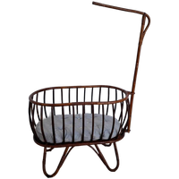 Vintage Rotan Wieg Met Stang, Sfeervol En Uniek, Jaren '70