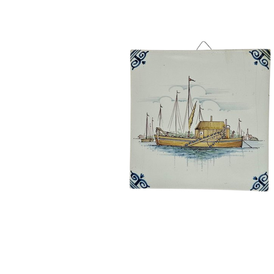 Koninklijke Tichelaar Makkum - Vissersboot - Polychroom 1
