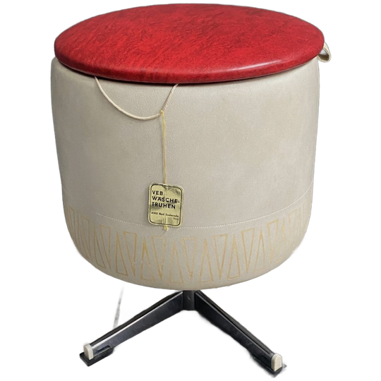 Round Skai Laundry Box / Stool 1960s 1