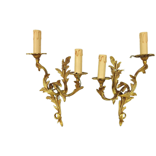 Duo Louis Xv Rococo Wandlampen 1