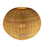 Vintage - Rotan - Gevlochten - Hanglamp - Bal Lamp - 60'S