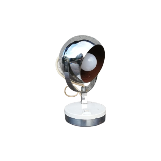Vintage Eyeball Lampje Chroom / Wit 1