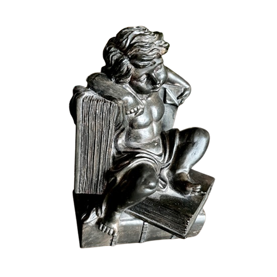 Antieke / Vintage Boekensteun ( 1 !) Putti Op Boeken 1