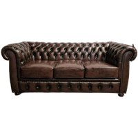Chesterfield Cresswell 3-zits – Antiek Bruin | 100% Leder | Tijdloze Elegantie
