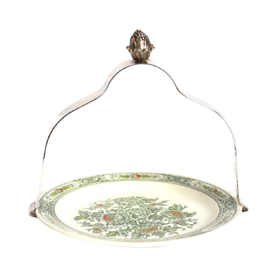Vintage Verzilverde Borden/schalenklem 1