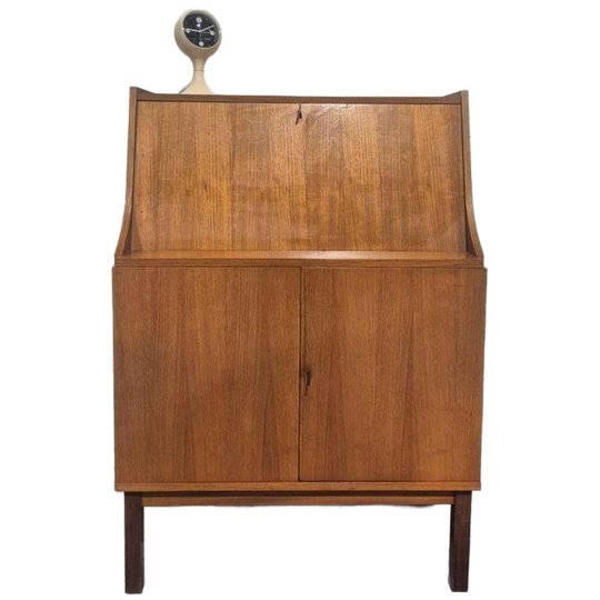 Vintage Teak Fineer Mid Century Secretair 1