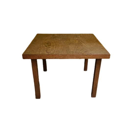 Vierkante Wengé Salontafel/bijzettafel, Jaren 70 1
