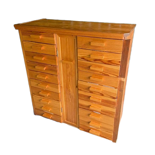 Vintage Kunstenaars Ladekast Atelier Commode 20 Lades 1