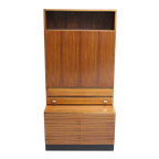 Vintage Boekenkast, Wandkast, Highboard - Tweedelig, Jaren '60 | 01330 thumbnail 1