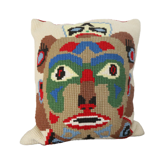 Vintage Kussen Met Masker, Jaren '70 1
