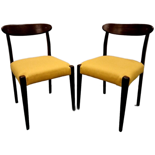 2 Vintage Deense Stoelen Nieuw Bekleed 1