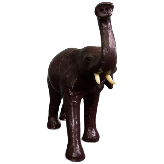 Grote Zeer Decoratieve Leren Olifant 1