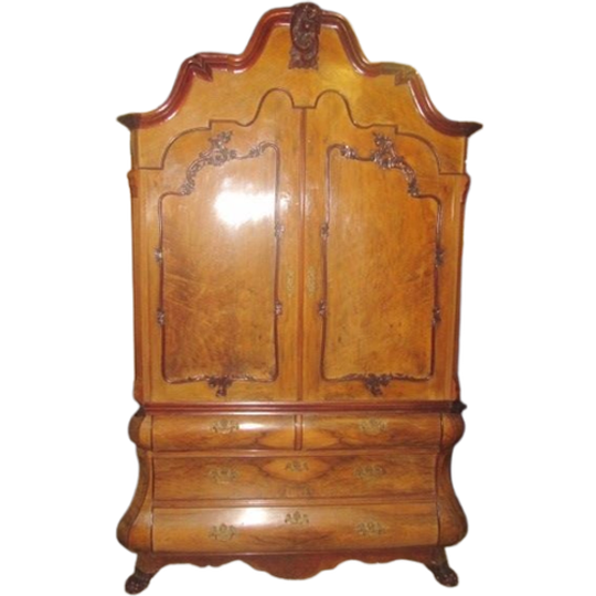 Antieke Kabinet Mahonie Linnenkast Van Rond 1920 1