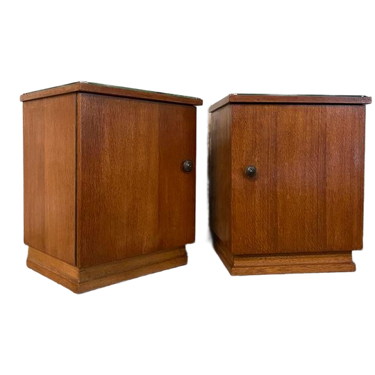 Set Art Deco Kastjes. Met Glasplaat En Bijzondere Details. 1