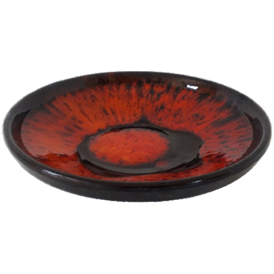 Jaren 70 Keramiek Oranje Retro Schaal 1