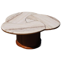 Salontafel Travertin, Jean Royere Stijl