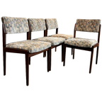 Vier Zeldzame Vintage Eetkamerstoelen, Model 641p, Rudolf Glatzel Voor Thonet thumbnail 1