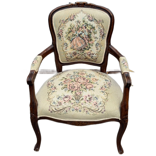 Louis Xv Style Armchairs In Tapestry 1