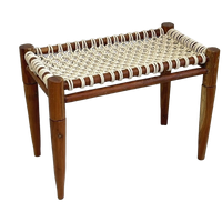 Bankje/Voetenbankje Touw Hout Footstool Kruk