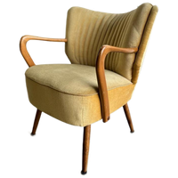 Vintage Cocktailstoel Met Leuning / Fauteuil / Eenzit