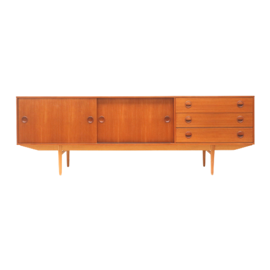 Prachtig Lang Minimalistisch Dressoir Ontworpen Door William Watting En Gemaakt Door Fristho, Ned 1