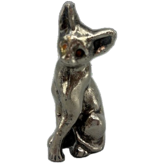 Zilveren Miniatuur Kat 1