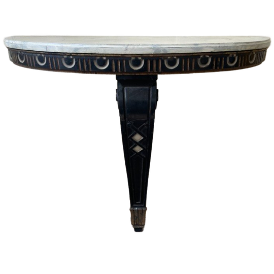 Side Table Console Tafel Muurtafel Half Rond 19e Eeuws Frans 1