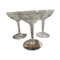 3X Chamagne Coupe / Cocktailglazen Kristalglas