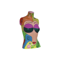 Decorative Object Vintage Painted Mannequin