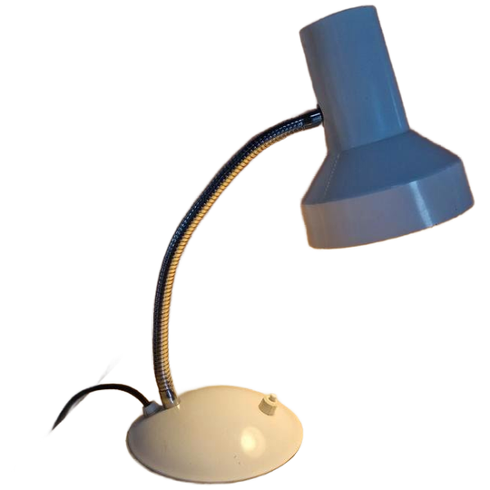 Vintage Gooseneck Bureau Lampje Wit 1