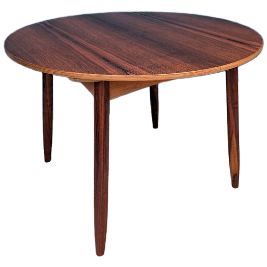 Vintage Ronde Eettafel, Verlengbaar, Jaren 60 1