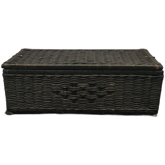 Grote Rieten Rotan Opbergmand Met Deksel 1